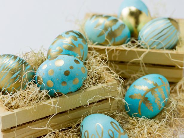 Easter Eggs Gold Leaf Easter Egg