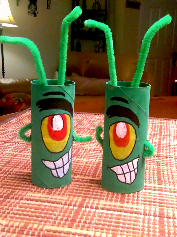 2-plankton-toilet-rolls2-1 Spongebob Squarepants Craft Activities