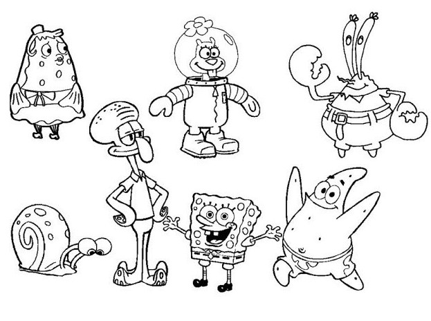 4-spongebob-colouring-in-1 Spongebob Squarepants Craft Activities