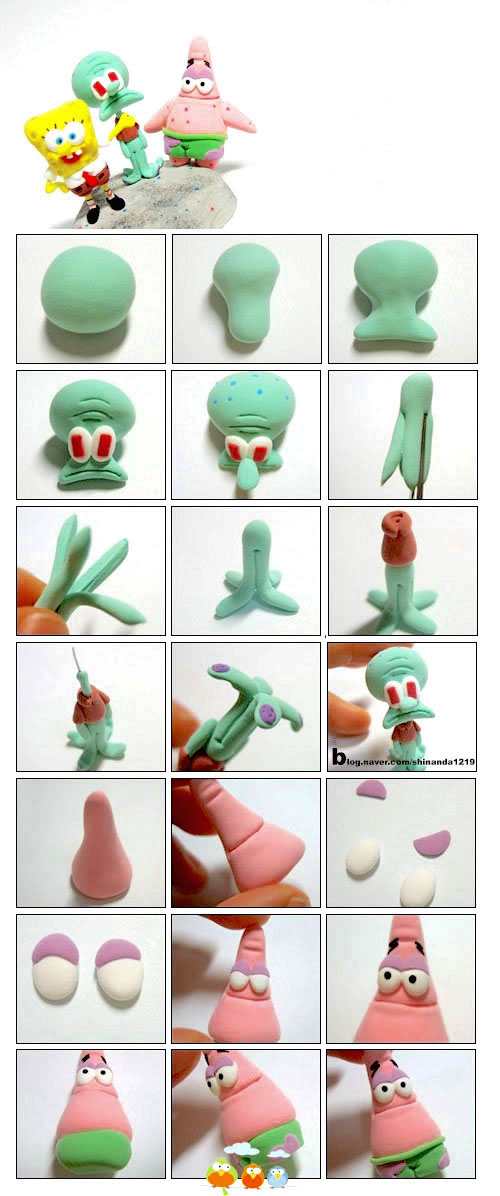 6-character-clay-figure-4 Spongebob Squarepants Craft Activities