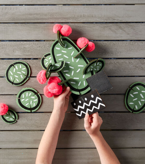 Cactus Puzzle Craft Activity For Kids