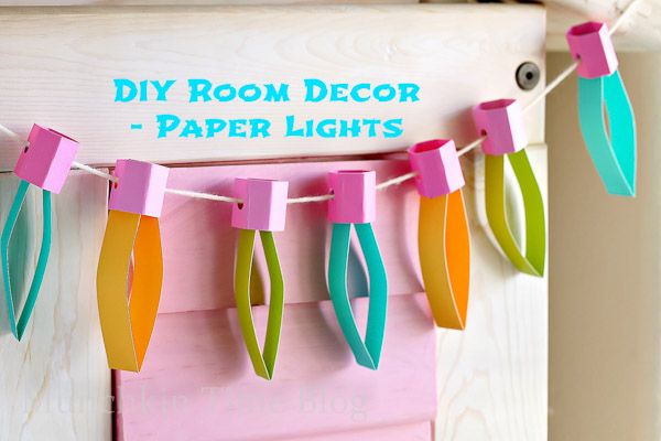 DIY paper lights for decorating rooms