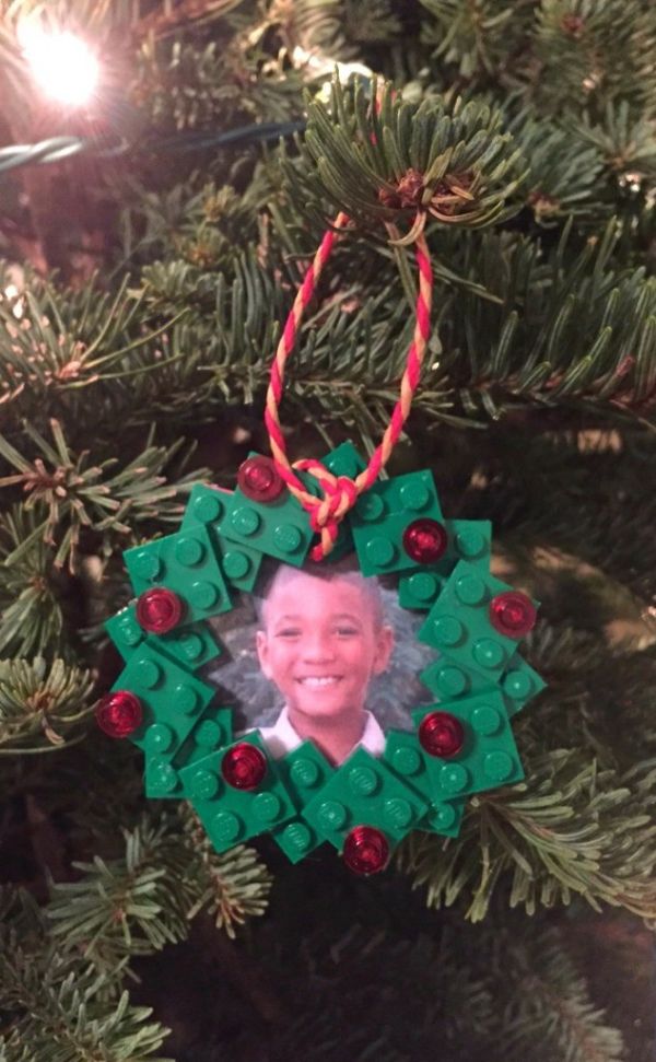 Wreath ornament with portrait - Christmas ornament crafts