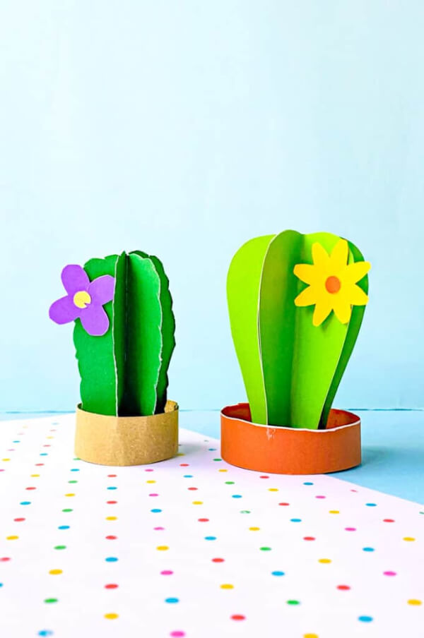 Easy Cactus Craft Using Cardboard For kids