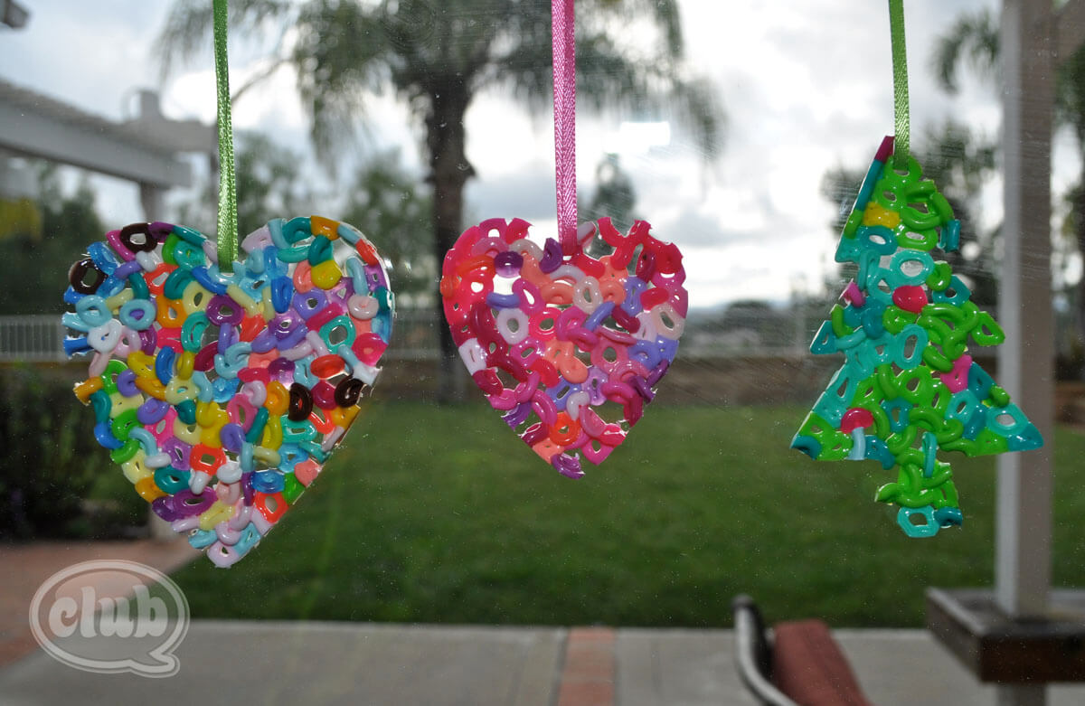 Melted Pony Bead Christmas Ornament Crafts