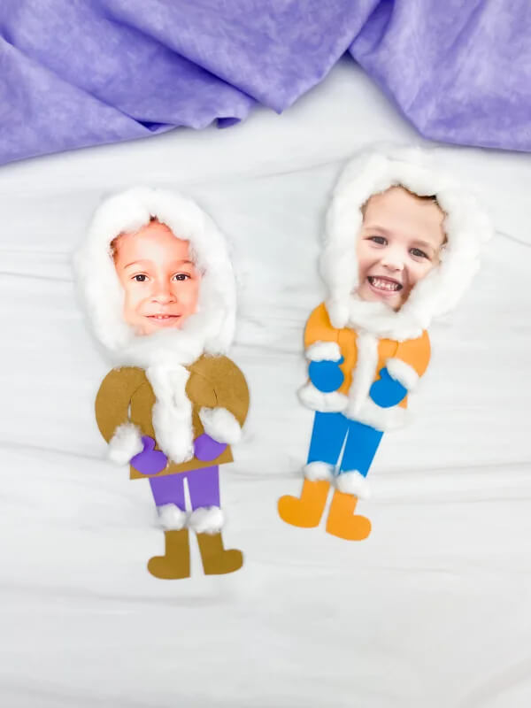 Let's Make Little Photo Frames With Cotton BallsDIY Winter Crafts With Cotton Balls