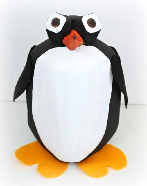 Recycled Milk Container Penguin Artistic Craft Idea Milk Carton Animal Crafts
