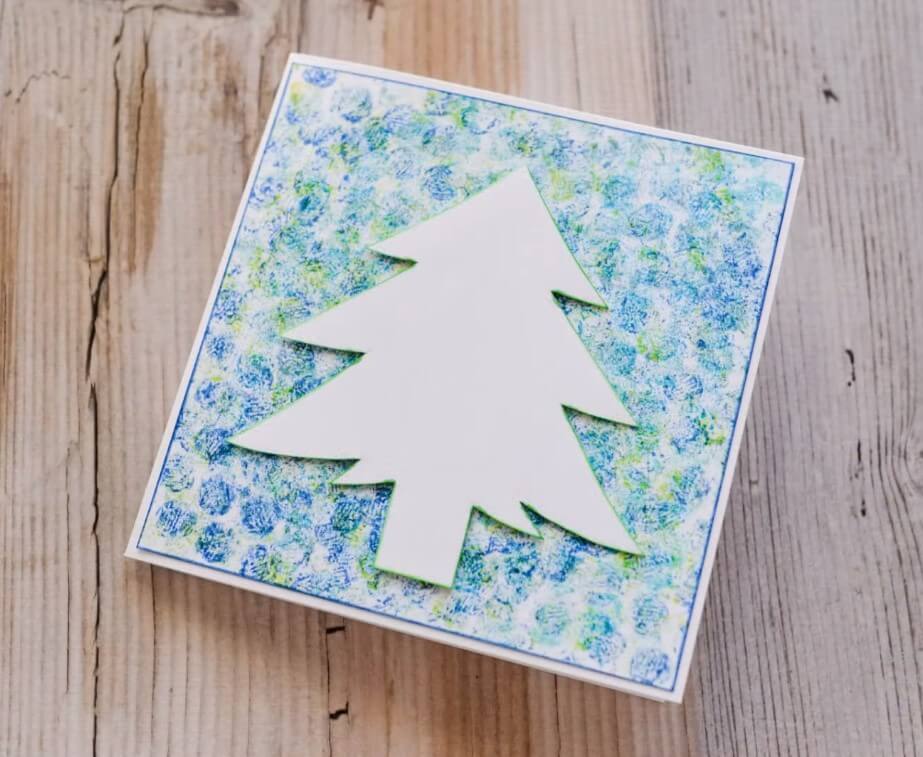 Simple And Easy Bubble Wrap Christmas Card Craft For Kids