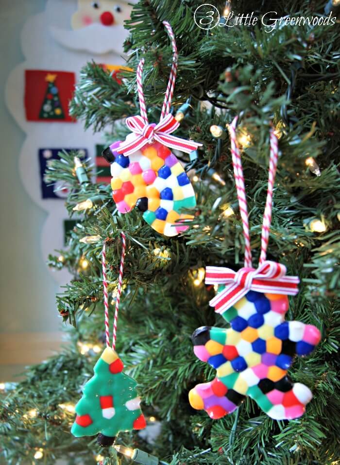 Simple Christmas Craft Activity Using Melting Beaded