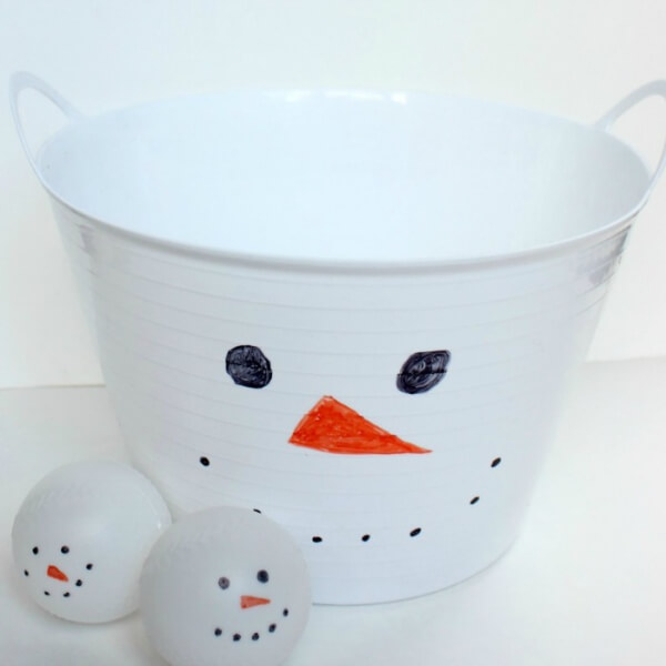 Happy snowman bin