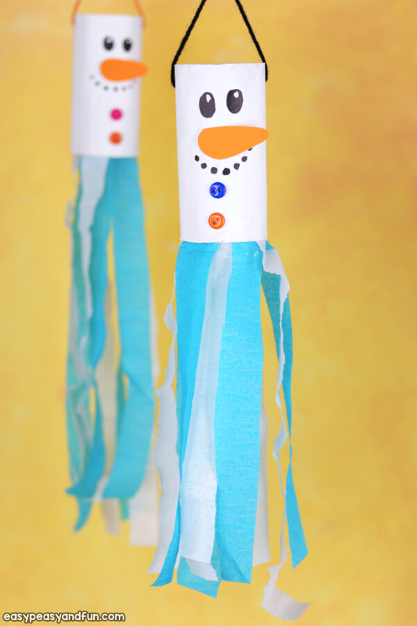 Make Some Cute Snowman Windsocks With Toilet Paper Rolls