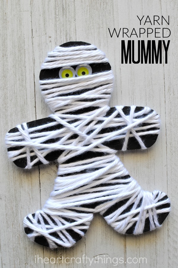 yarn-wrapped-mummy-craft Halloween